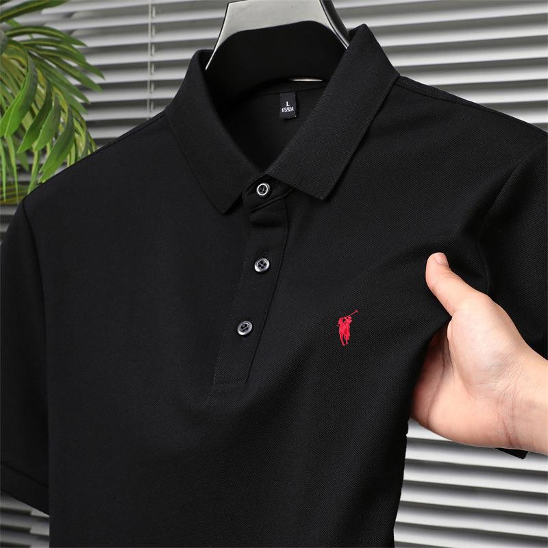 Value Vault 2025 Zomer Paul Heren Klassiek Effen Kleur Geborduurd Piqu&eacute; Katoen Poloshirt 2XL (150-165 kg)