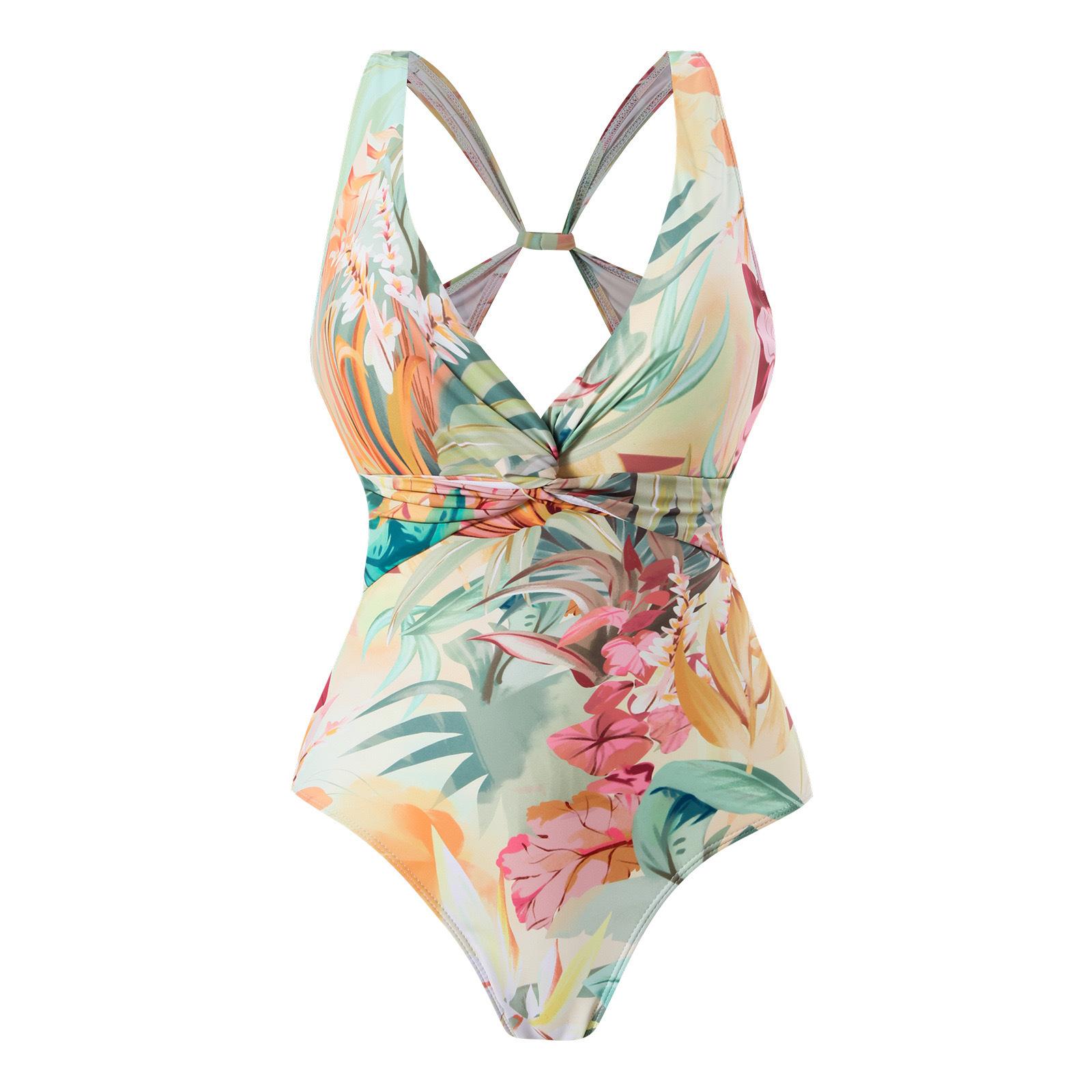

TS JYL-BK313 Solid Lace-Up Bikini, Two-Piece Alluring Swimwear For Spa L золотий колір мак