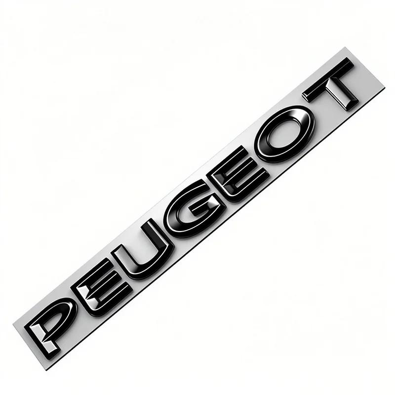 

Car Sticker 2025 Hot 1Pcs Car Rear Trunk 3D Emblem PEUGEOT Letter Sticker Accessories For Peugeot 206 307 308 3008 207 208 407 4 чёрный