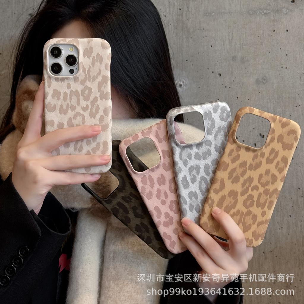 European and American Leopard Print Is Suitable for iPhone17ProMax Protective Case, Which Is Specially Designed for Light Luxury Apple 16 Mobile Phon