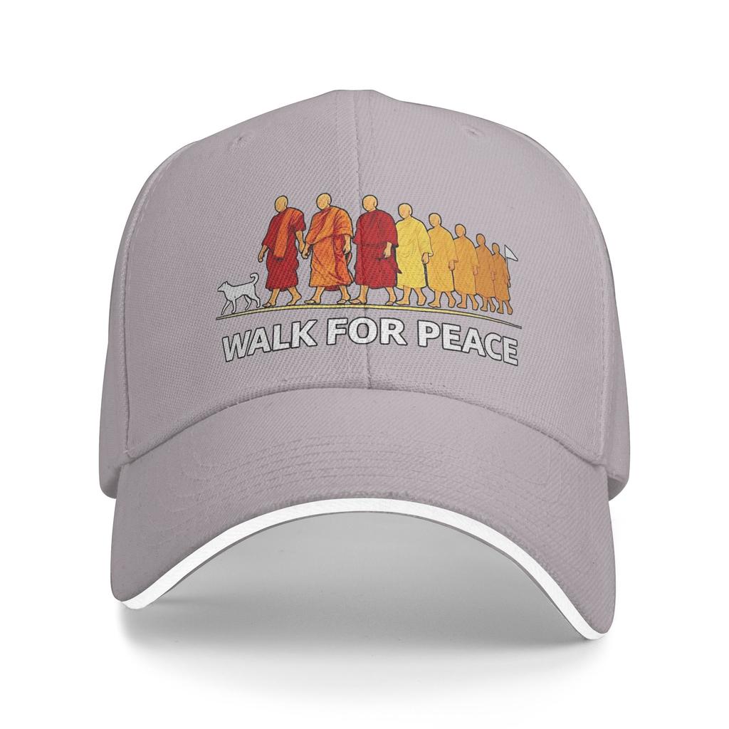 Walk for Peace Monks with Aloka Dog  Caps For Unisex Stylish Baseball Cap  Dad Hat Travel Headewear Adjustable Fit