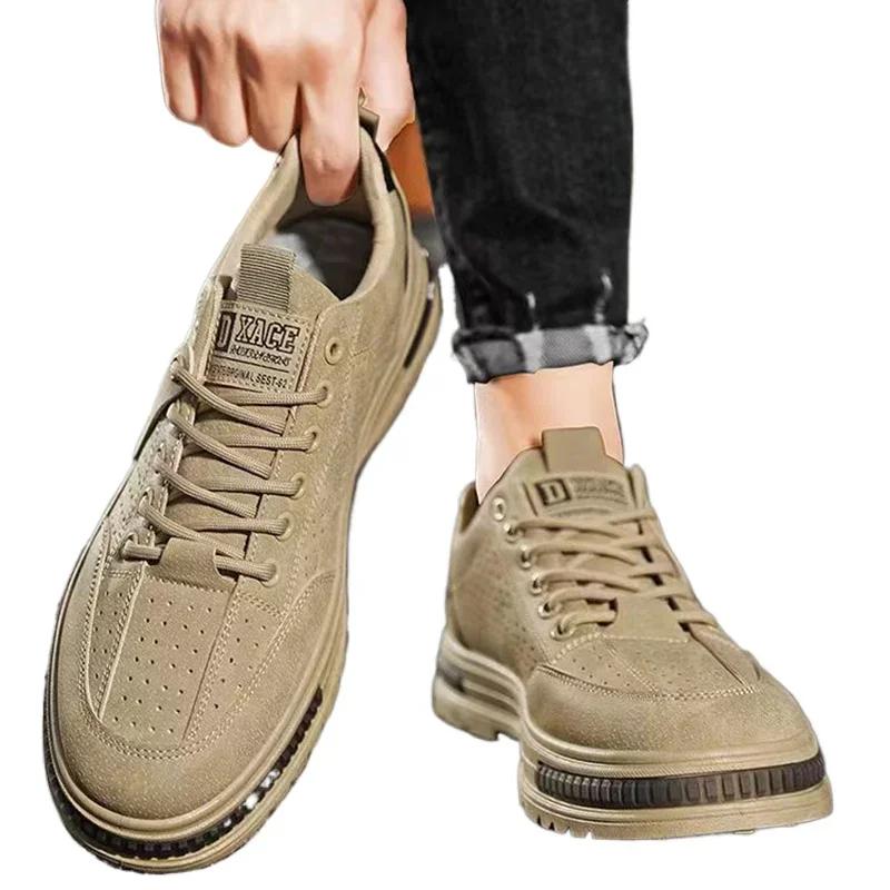 Herrenschuhe Freizeitschuhe Atmungsaktiv Arbeit Mode Sneaker Low Top Leder Ballerinas für Herren Formelle Kleidung Walking Büro Schuhe