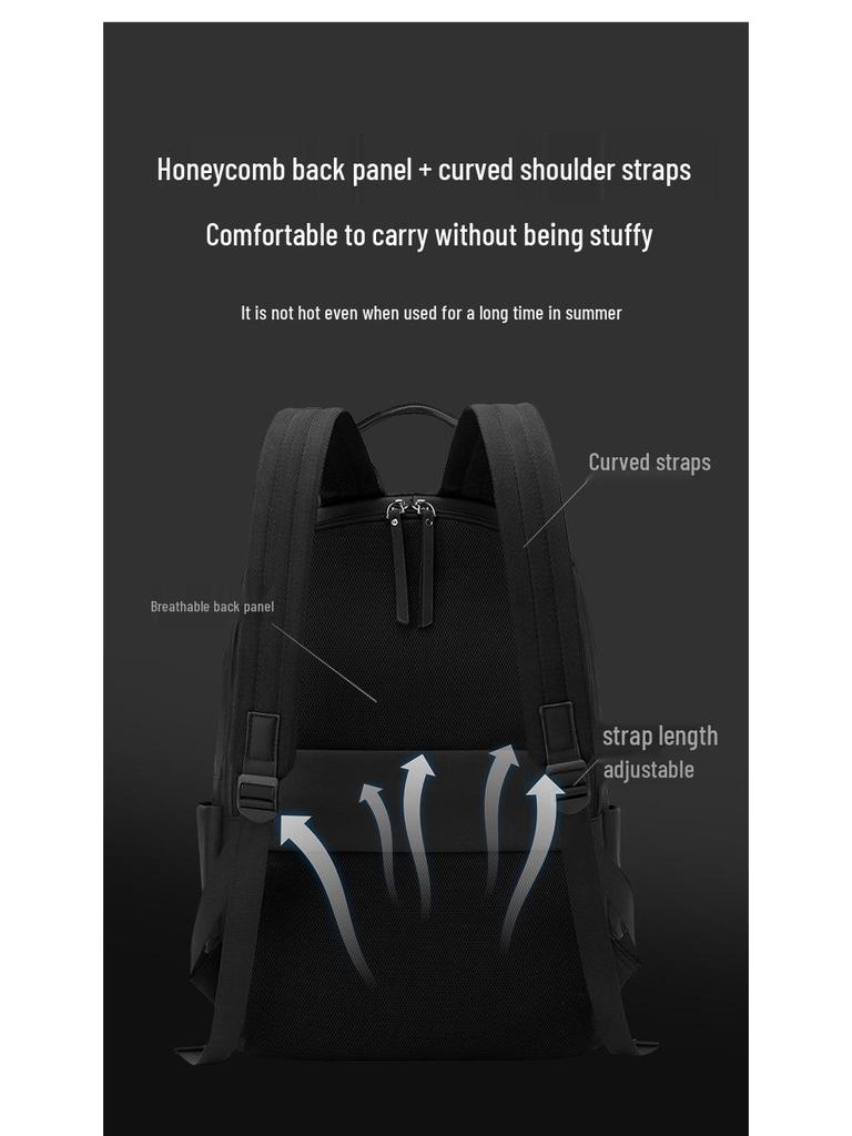 Men's Oxford Cloth Travel & Business Backpack - Lightweight, Large Capacity, Ideal for Commuting, Autumn & Winter Use