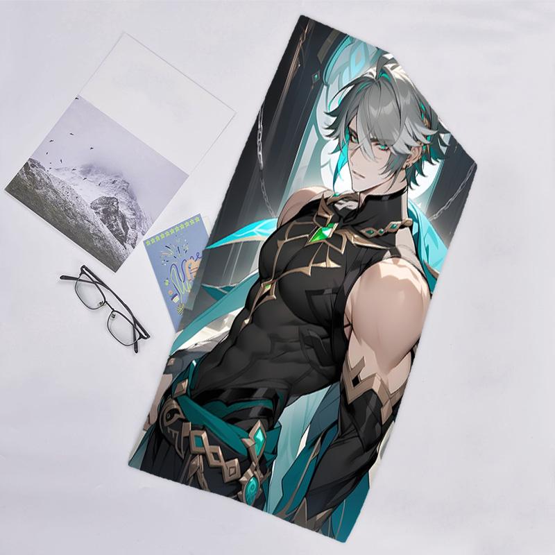 1pc Genshin Impact Alhaitham2 Beach Towel, Beach and Seaside Swimming Pool Equipment, Fashion Pattern, Rectangular, Travel Essentials