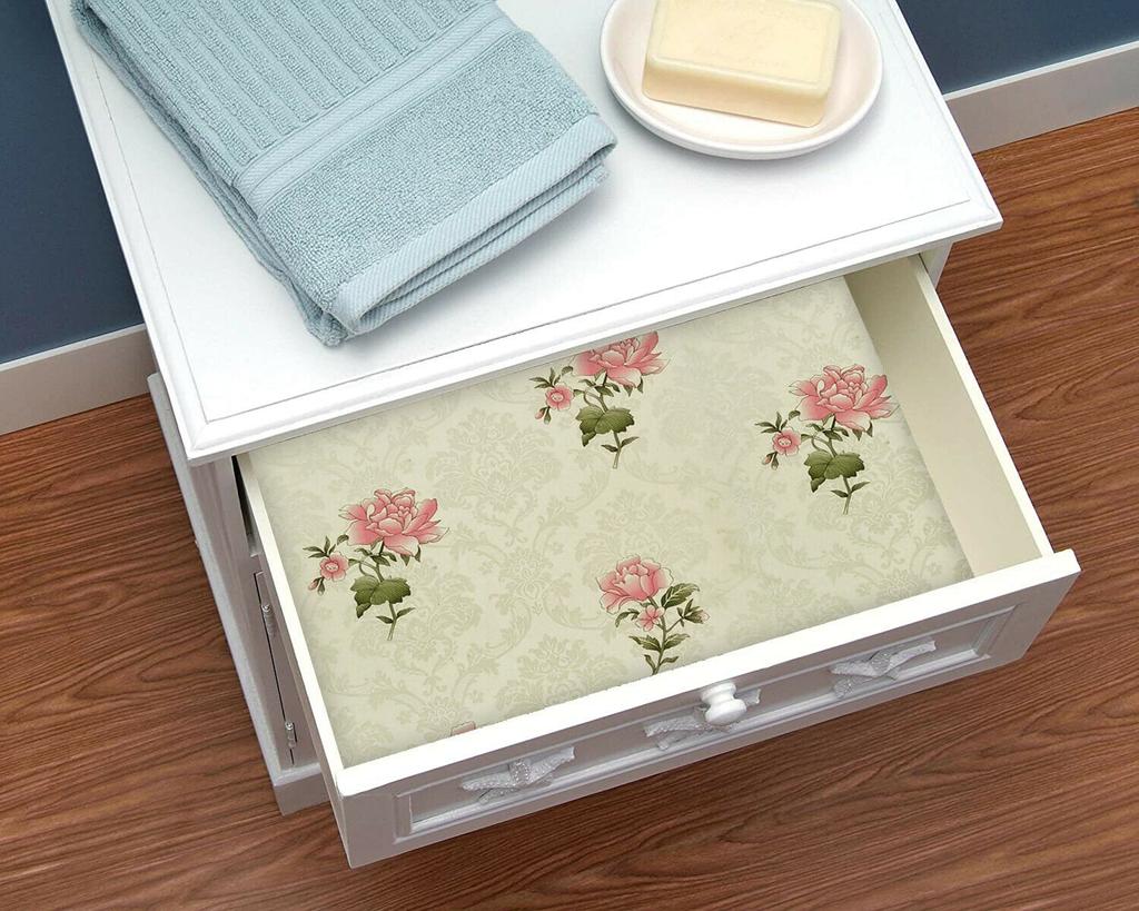 HaoHome Yellow Wallpaper Hibiscus Flower Peel and Stick Contact Paper Removable Vinyl Waterproof For Living Room Wall Decor
