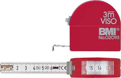 Cinta Métrica Enrollable 3M x 16Mm Con Calibrador, Cinta Métrica de Bolsillo Bmi