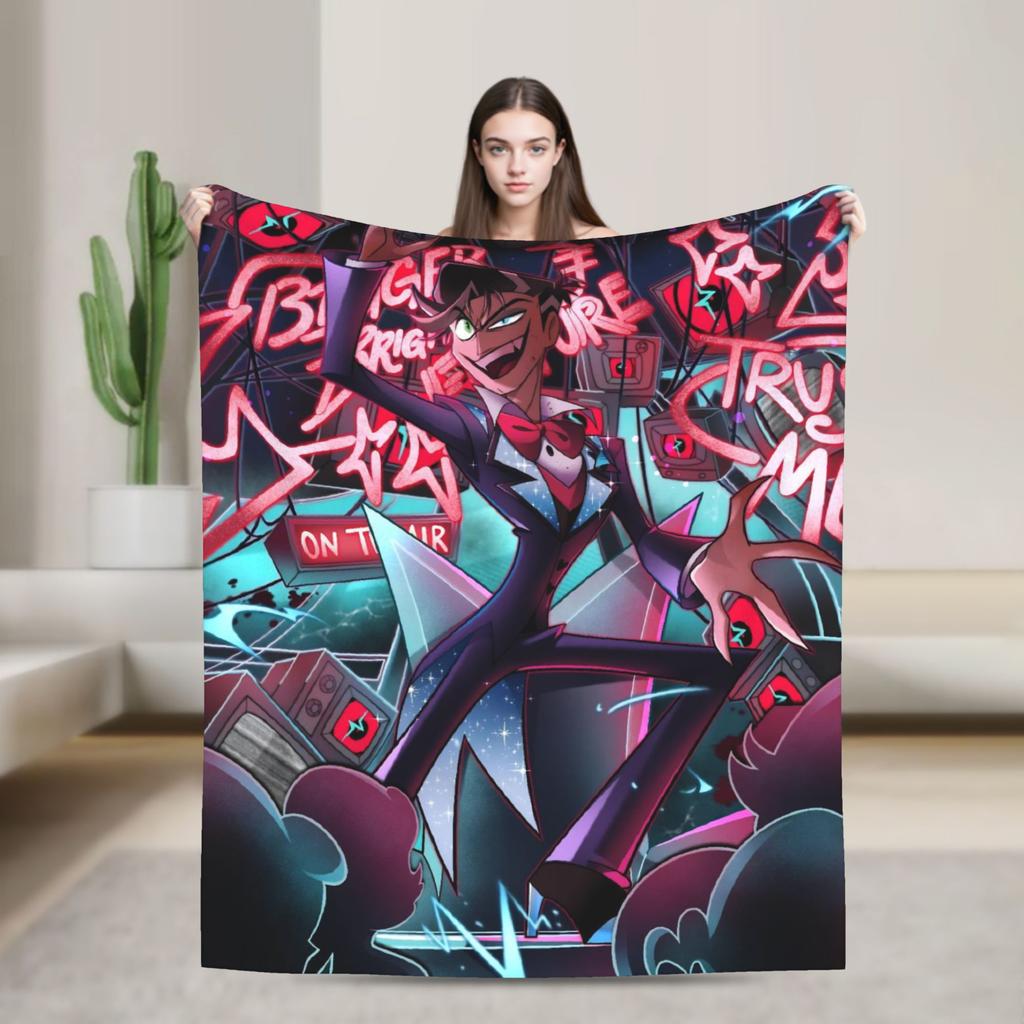 Vincent Hazbins Hotels Anime Blankets Fleece Spring Autumn Breathable Warm Throw Blanket for Sofa Bedroom Bedspread