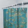 Van Gogh Blossoms Bath Mat Floral Decorative Shower Curtain With Vivid Print For Bathroom Accessories In Blue Green White Flower