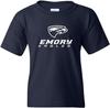 Emory Eagles Primary Logo - University College Team Youth T-Shirt - Navy