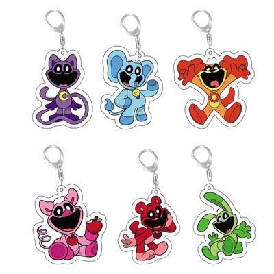 Porte-clés dessin animé marelle Catnap Bearhug acrylique porte-clés pour hommes femmes sac à dos pendentif porte-clés cadeau