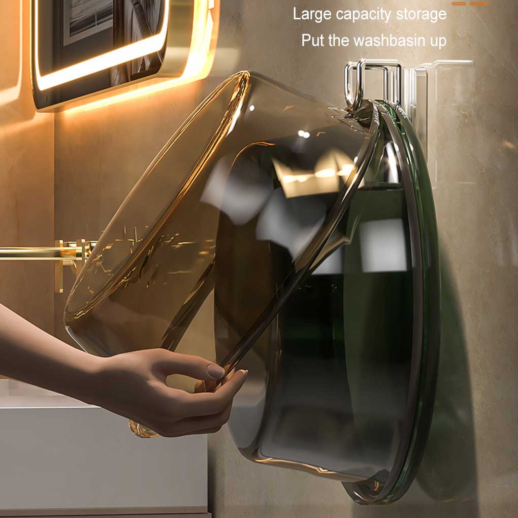 Self-adhesive Hook Washbasin Hooks Bathroom Storage Rack Luxury Organizer Bath Ball Towel Holder Hanger 2 Buckle