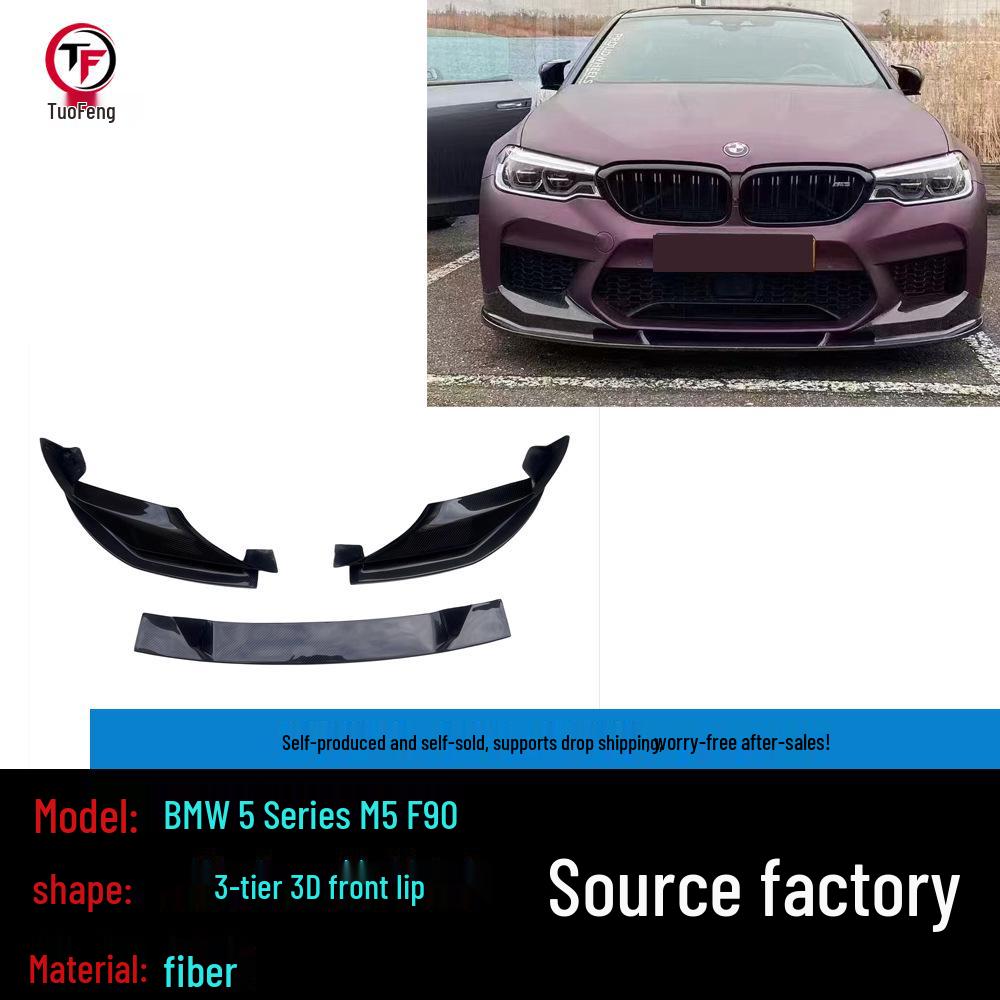 BMW M5 F90 (2017-2024) 3D Style Carbon Fiber Front Lip Splitter Body Kit