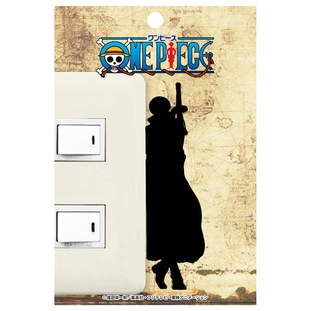 

ONE PIECE Official Switch Plate Wall Made in x 10cm Trafalgar Sticker, Japan, 14.7cm (op-ws08 Law) чёрный