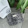 Korean Fashion Leopard & Zebra Print Canvas Makeup Clutch for Women - Convenient Toiletry Storage Bag
