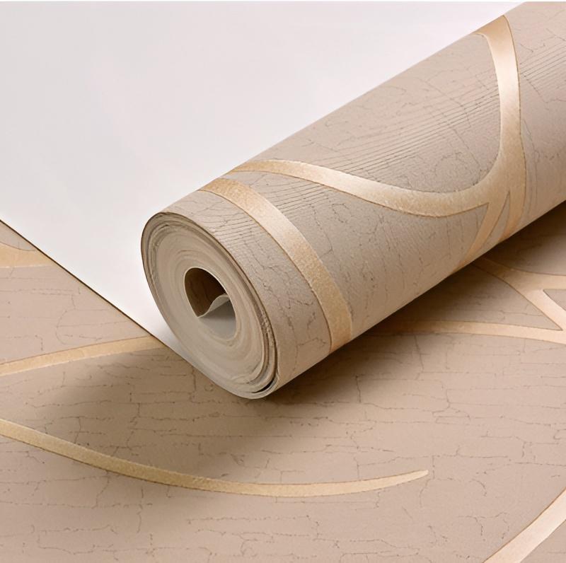 9.5M 3D Non-woven Wallpaper European Style Modern  Stripe Thickened Wall Paper for Bedroom Living Room Background Room Decor