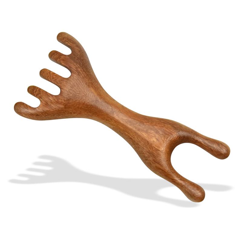 Portable Wooden Carved Scalp Massage Comb