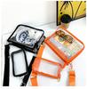 PVC Crossbody Bag for Women Transparent Jelly Bag Hong Kong Style Trendy PVC Transparent Shoulder Crossbody Bag for Men