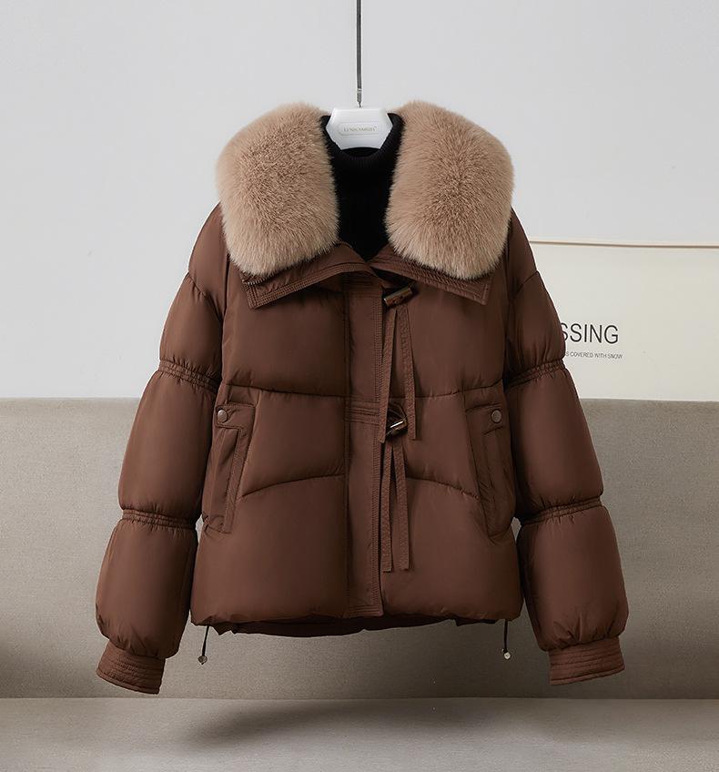 Big Fur Collar Cotton-padded Clothes Women's Winter New Fashion Wear Down Cotton-padded Jackets Trend