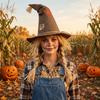 With Patches Cosplay Hat Vintage Spooky Witch Cap Lightweight Halloween Wizard Hat  Travel Friendly