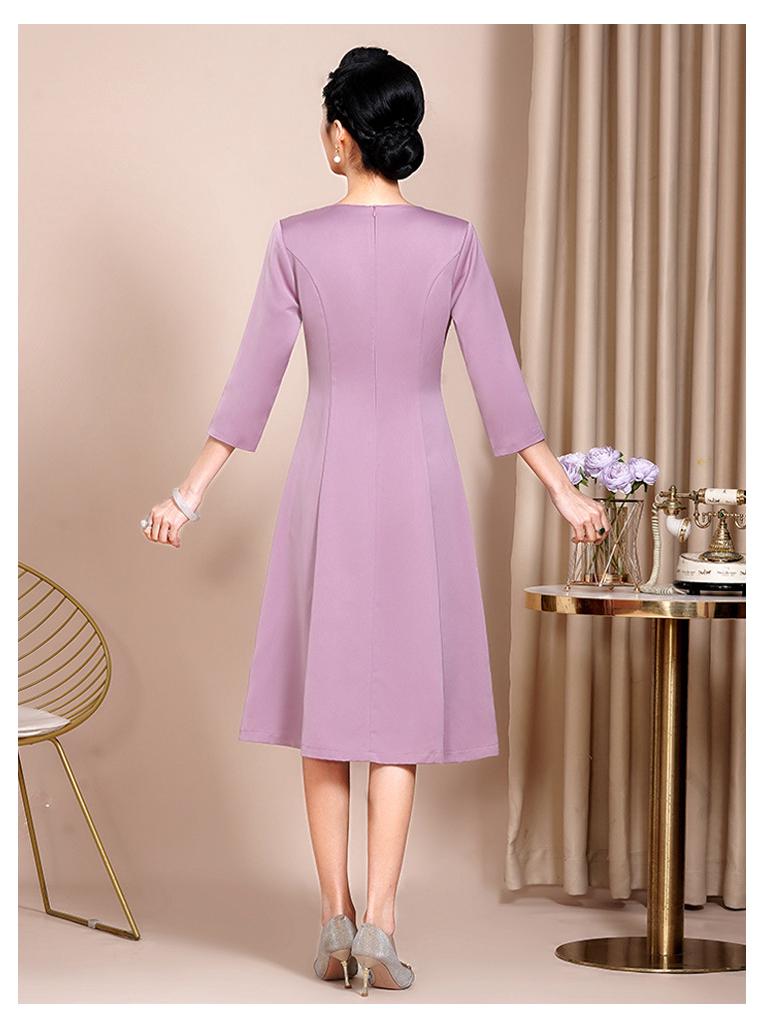 Elegante Vestido Qipao de Otoño 2023 para Madres Jóvenes - Atuendo Formal para Banquete de Boda de suegra