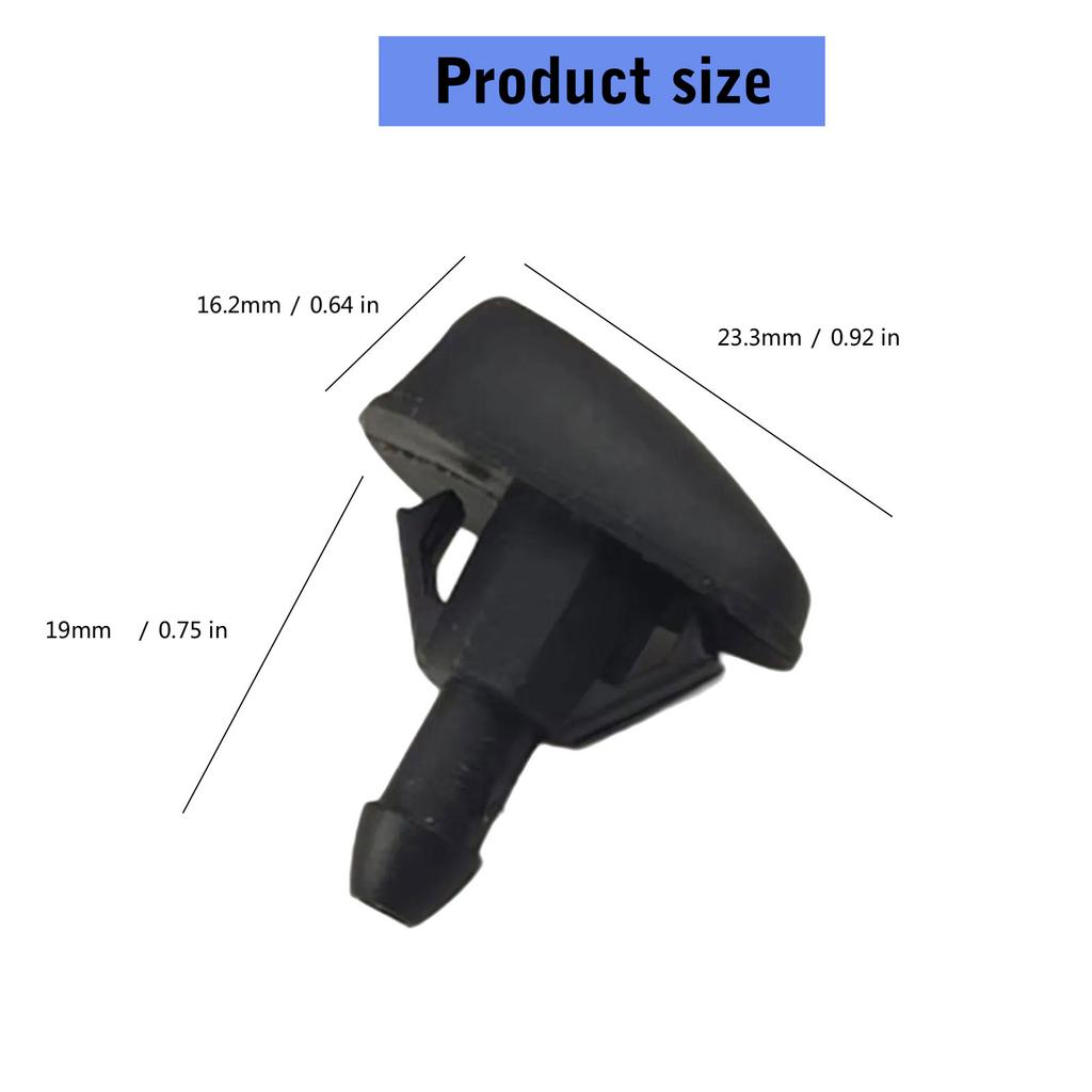 2pcs Front Windshield Washer Nozzle for Civic Replacement Wiper Water Jet Spray Nozzle Windshield Washer Wiper Nozzles