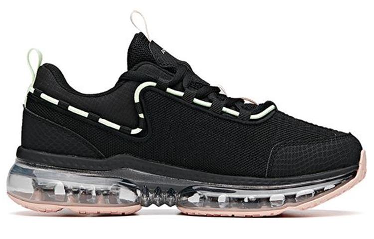 Women's Sneakers Anta Full Length Air Cushion Low Top Running Shoes Women's Black Pink