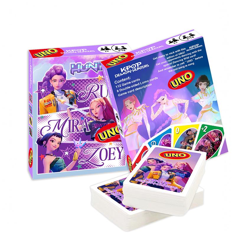 120 sztuk Zestaw Kart do Gry Stołowej Zabawne K-Pop Łowcy Demonów Karty do Pokera Karty z Karami Gra Planszowa na Imprezę Rekwizyt Karty Kolekcjonerskie