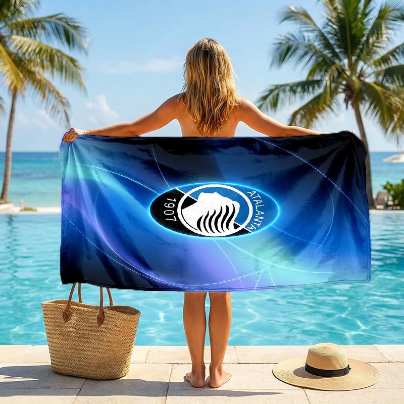 Asciugamano da Spiaggia Asciugatura Rapida in Microfibra Assorbente Portatile da Viaggio per Nuoto Atalanta FC