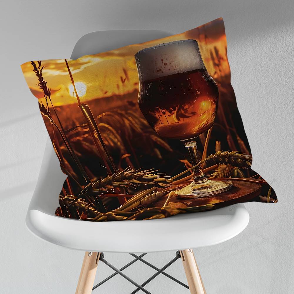Drinks Beer Alcohol Art pillow over living room sofa cushion cover home decoration bedroom room bed pillow cover
