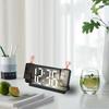Simple LED Large Screen Multifunctional Desktop Dual Projection Electronic Alarm Clock Luminous Bedroom Digital Smart Projection Clock