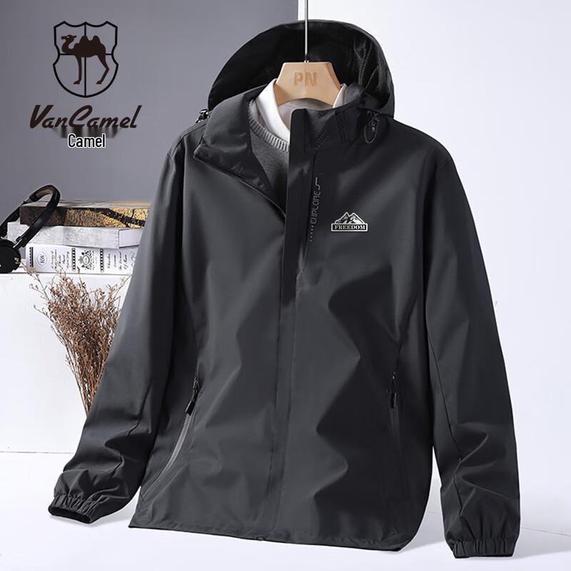 VANCAMEL Unisex Outdoor Hooded Trekking Jacket XL