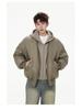 Herren Winter Kapuzen-Faux-Zweiteiler Fliegerjacke - Trendiger Patchwork Baseballmantel