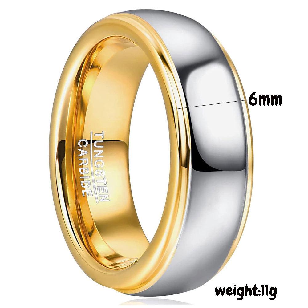 Rose Gold Tungsten Couple Rings 4 6mm Fashion Double Arc Wedding Bands for Men Women