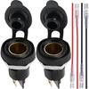 Xiatiaosann 2pcs DIN Cigarette Lighter Socket 12V Power Socket Replacement for DIN Hella for BMW Motorcycles and European Standard Vehicles Plug,