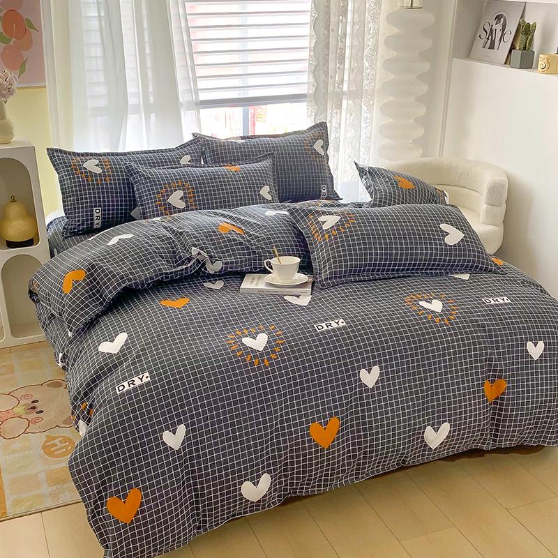 Zachte Beddengoedset Met Print En 2 Kussenslopen Zonder Binnenkussen 180x220cm