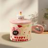Cute Cat With Lid Couple Ceramic Water Cup Household Girl High Value Gift Box Cup Office Coffee Cup