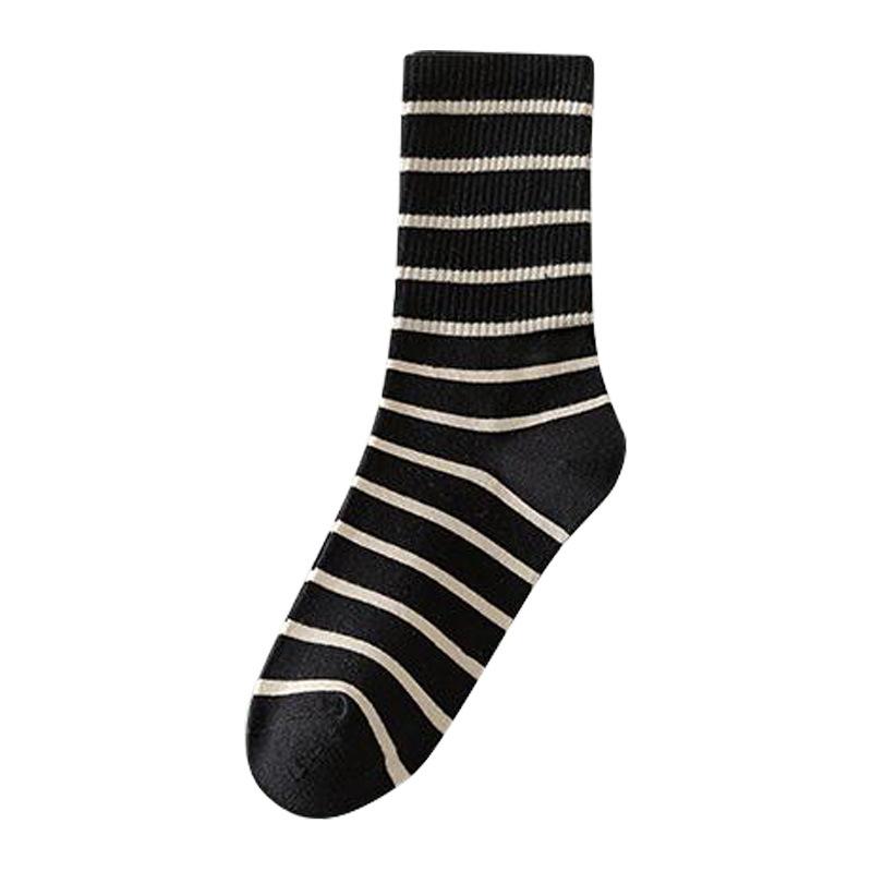 Warm Socks Children'S Horizontal Stripes Simple Medium Tube Socks Wear Foreign Style