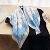 Cashew Nut Simulation Silk Printed Silk Scarf Small Square Scarf Premium Shawl Sunscreen Neck Scarf Headscarf Scarf New