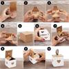 5~50pcs Square Gift Packaging Box with Rope Heart Pattern Kraft Paper Festival Party Gathering Valentine Day Candy Boxes TMZ