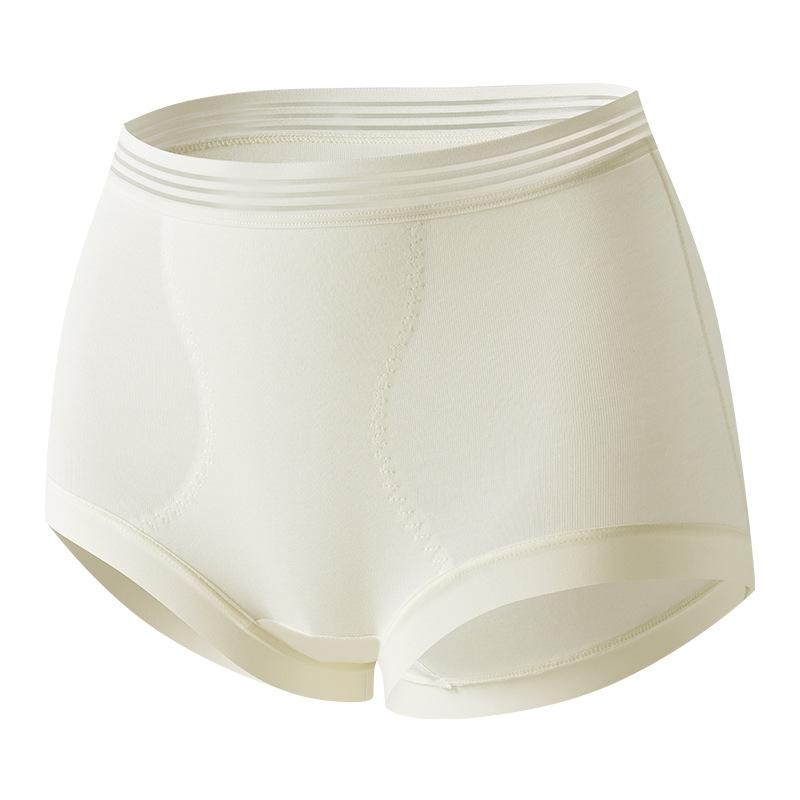 

Women s Summer Thin 10A Antibacterial Crotch No Trace Breathable Hip High Waist Belly Anti Wear Safety Underwear XL бежевий