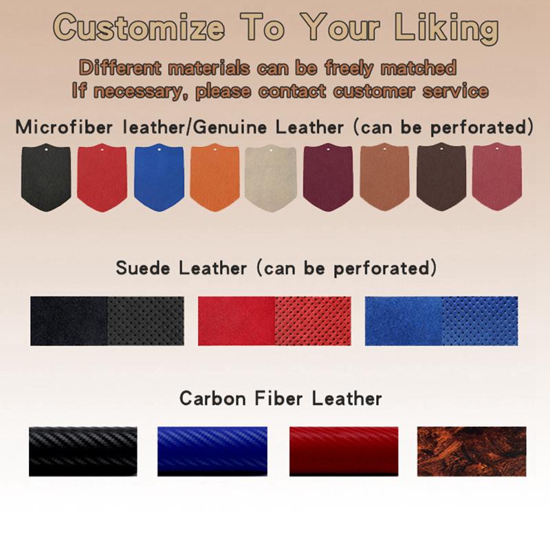 DIY Car Steering Wheel Cover 100% Fit For Ford Focus 4   Fiesta 17-19 Tourneo 2018  New Focus Car Accessories