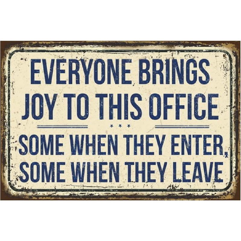 Funny Office Tin Sign Metal Poster Vintage Wall Dcor Humor Art Cute Gifts for Bathroom Toilet Bar Pub Restaurants Cafe Club