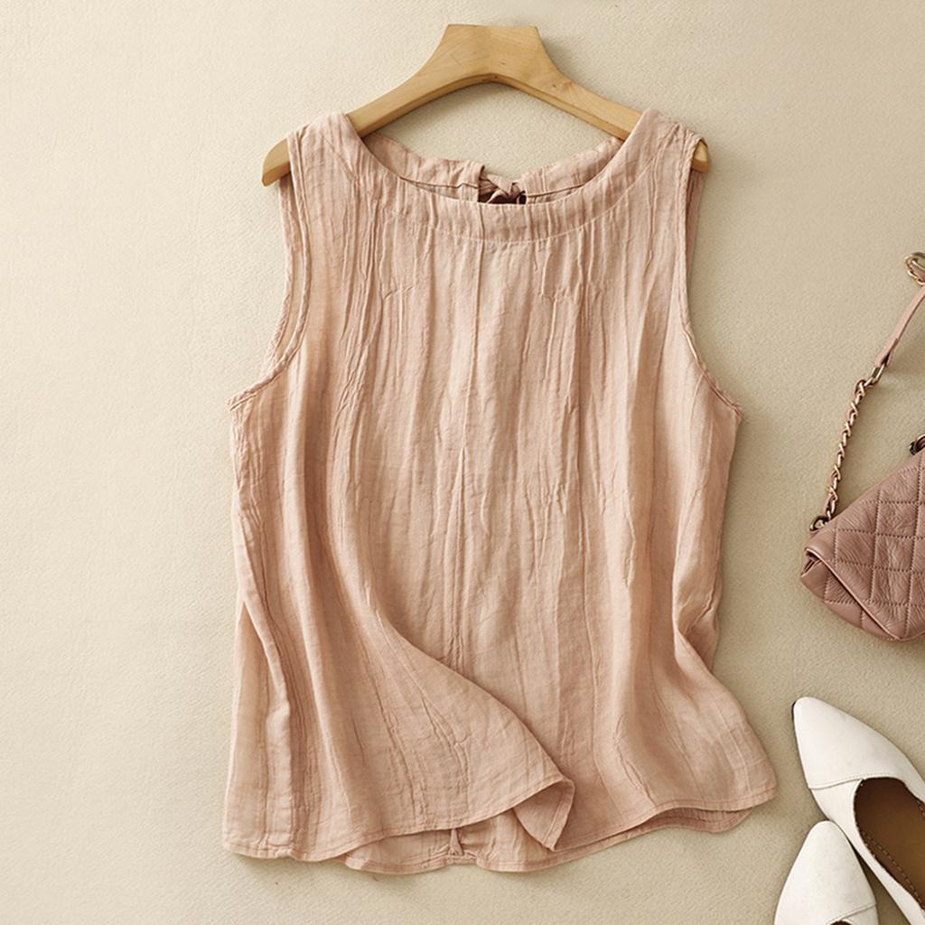 Women's Vest Fashion Casual T-shirt Tops Back Hollow Design Vest Sleeveless T-shirt Outer Wear Inner Wear Bottoming Sling