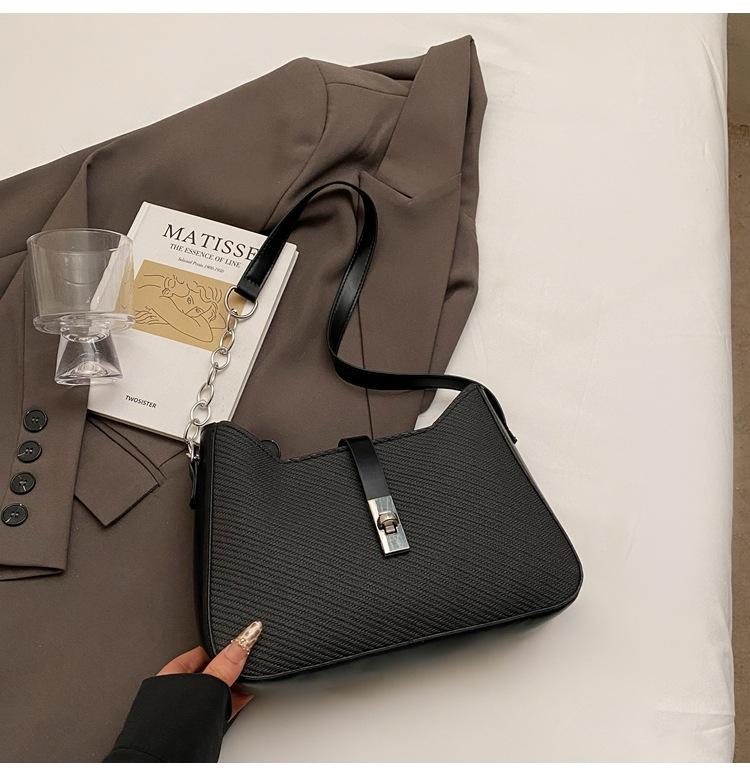 Premium bag 2025 new trendy women's bag spring and summer simple and versatile commuter shoulder bag texture niche underarm bag