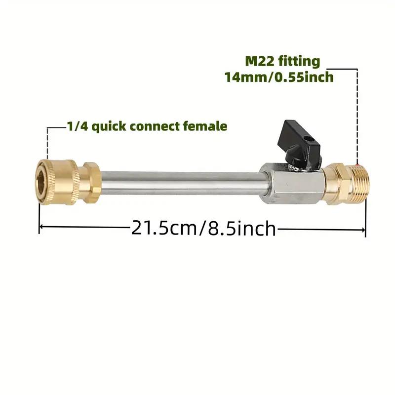 Hochdruckreiniger Kugelhahnpistole, 2200 PSI, 1/4 Zoll Schnellverschlussstecker, M22-14mm Schlauch, mit Ventil-Stab für Hochdruckreiniger