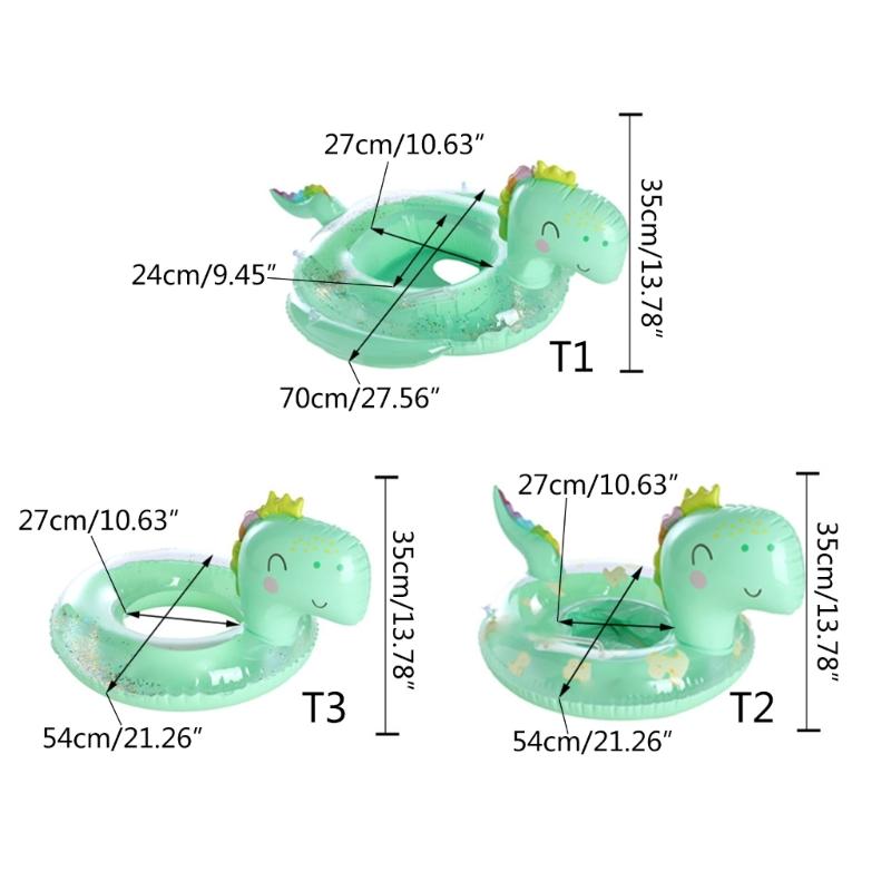 Dinosaur Pool Rings Baby Swimming Floats Inflatable Tubes Beach Outdoor Party
