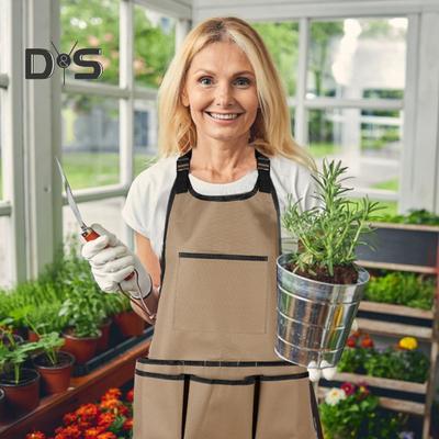 Grembiule da giardinaggio per utensili in tessuto Oxford 600D resistente, grembiuli da lavoro con 14 tasche, organizer impermeabile per paesaggistica