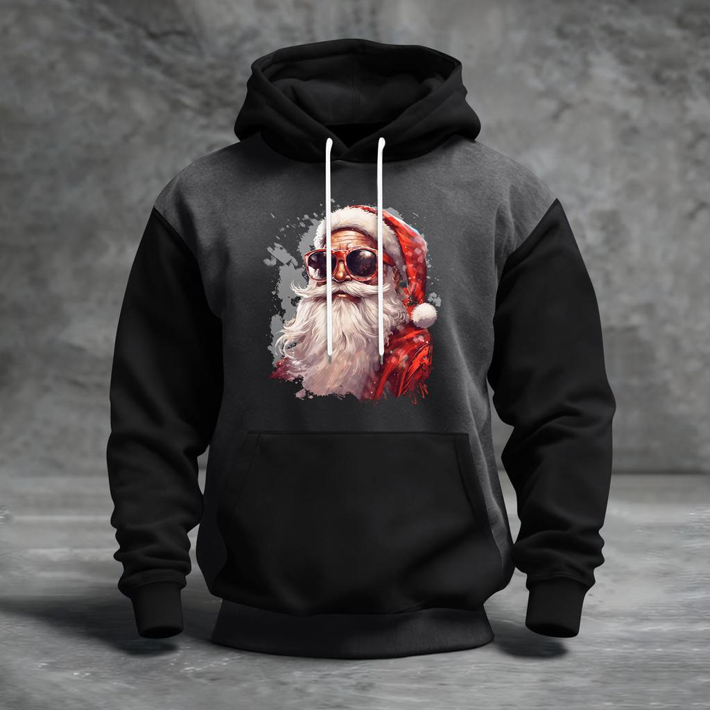 Herren Weihnachten Print Colorblock Kapuzenpullover Lässig Sport Komfort Sweatshirt