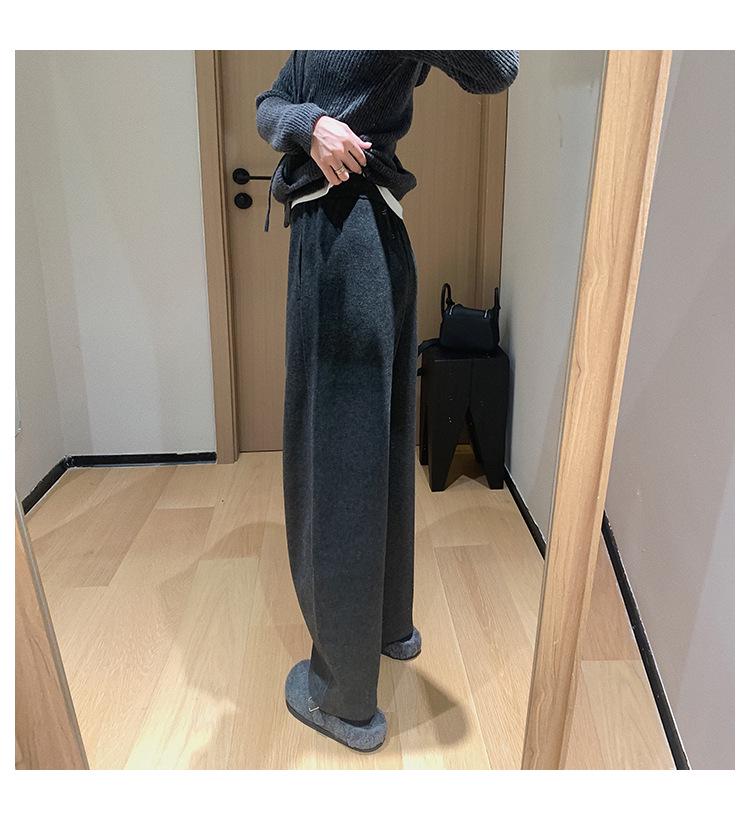 DIY Acetic Acid Camel Hair Cocoon Pants: 550g Thickened Slimming Narrow & Wide-Legged Sweatpants.