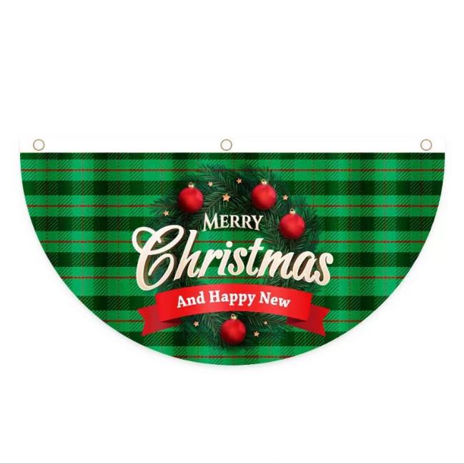 Weihnachten Outdoor Fan-förmigen Flagge Banner Weihnachten Dekor für Home Cristmas Drop Ornament Weihnachten Navidad Geschenk Neue Jahr